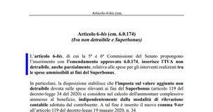 Superbonus, tra le spese ammesse anche l'IVA non detraibile: la conferma nel DL Sostegni