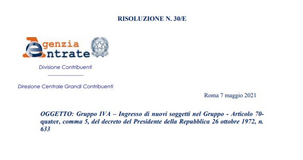 Gruppo IVA, i chiarimenti delle Entrate sull'ingresso di una società già esistente