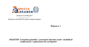 Esenzione IVA formazione: quietanza di pagamento se non viene richiesta la fattura 