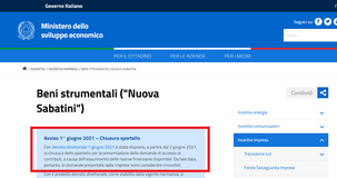 Nuova Sabatini 2021, chiuso lo sportello per la domanda dal 2 giugno: risorse esaurite