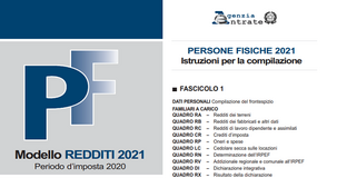 Modello Redditi PF 2021, istruzioni e scadenza: invio anticipato per il fondo perduto a conguaglio