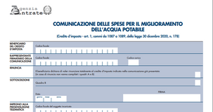 Bonus acqua potabile 2021, credito d'imposta 50 per cento al via: come funziona