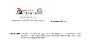 Contributi a fondo perduto, non rientrano nel calcolo dei limiti di reddito del regime forfettario