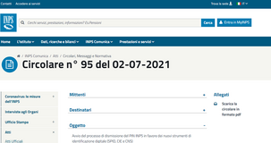 PIN INPS, inizia la dismissione graduale verso SPID dal 1° settembre