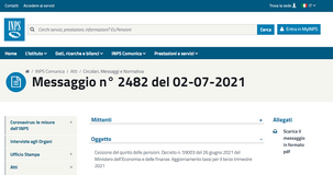 Cessione del quinto della pensione: aggiornati i tassi per il terzo trimestre 2021