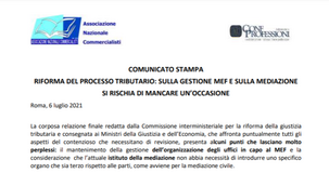 Riforma del processo tributario, i dubbi di ANC: la gestione del MEF e la mediazione