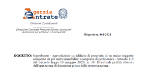 Superbonus 110: pertinenze fuori dal calcolo delle unità immobiliari