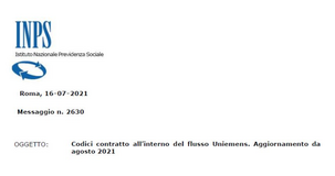 Flusso Uniemens, i nuovi codici contratto da inserire a partire da agosto