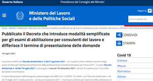 Esame Consulenti del Lavoro, anche per il 2021 unica prova orale: proroga domanda al 10 settembre