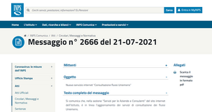 Uniemens CIG per il pagamento diretto, novità sul portale INPS per visualizzare i dati della ricevuta