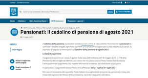 Cedolino pensione agosto 2021: assegno INPS tra rimborso del modello 730 e trattenute 