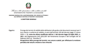 Patente scaduta o in scadenza, proroga della validità fino al 31 marzo 2022