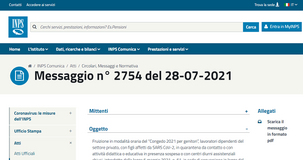 Congedo Covid a ore dal 13 maggio al 30 giugno 2021: le istruzioni INPS per fare domanda 