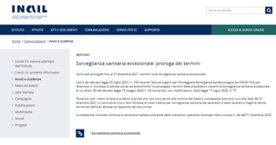 Sorveglianza sanitaria eccezionale, richieste di visita medica INAIL fino al 31 dicembre