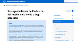Domanda contributi a fondo perduto 2021 per i settori moda, tessile, accessori dal 22 settembre
