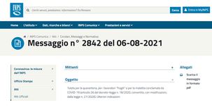 Tutele per lavoratori fragili e malattia per quarantena: l'INPS illustra le date di scadenza