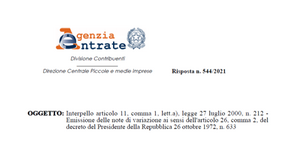 Nota di variazione IVA, la risoluzione del contratto crea il presupposto per l'emissione
