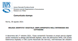 Delega SPID, l'INPS chiarisce: nata per l'uso tra familiari, altri strumenti per intermediari