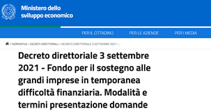 Fondo imprese in difficoltà, domanda dal 20 settembre 2021: a chi spetta il finanziamento agevolato