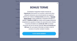 Bonus terme 2021, come richiederlo? Il modulo per essere aggiornati su tempi e novità