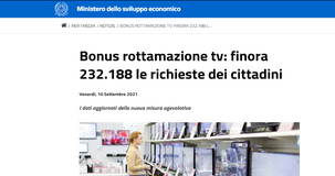 Bonus rottamazione TV, sconti a quota 18 milioni di euro: i dati dal MISE