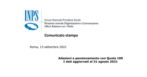 Quota 100, i dati INPS sulle pensioni aggiornati al 31 agosto 2021