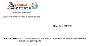 Rimborso IVA, anche una società che non ha mai avviato l'attività può richiederlo