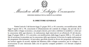 Contratti di sviluppo, domande per gli incentivi dal 20 settembre 2021