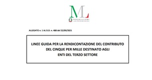 5 per mille ETS: le linee guida per la rendicontazione del contributo