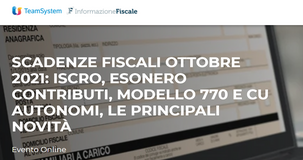 Scadenze fiscali e del lavoro, dal 770 allo stralcio delle cartelle: evento formativo il 18 ottobre 2021