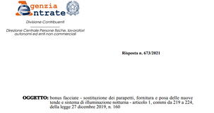 Bonus facciate anche per le tende, se completano l'intervento: nuove istruzioni AdE