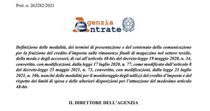 Bonus moda 2021, istruzioni dall'Agenzia delle Entrate ma credito di imposta ancora bloccato