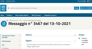 Contributi INPS artigiani e commercianti, avvisi bonari in arrivo. Sospensione Covid con sanatoria
