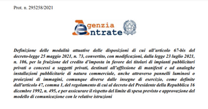 Bonus pubblicità: istruzioni, scadenza della domanda e importo del credito d'imposta