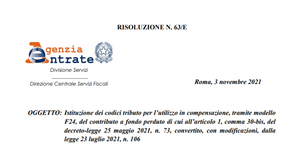 Contributi a fondo perduto, partite IVA con ricavi tra 10 e 15 milioni: i codici tributo per la compensazione