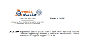 Superbonus 110, quale termine per l'asseverazione se il Comune cambia zona sismica?