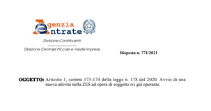 Zes: l'agevolazione spetta per nuove attività, anche se l'impresa è già operativa