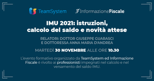 IMU 2021, istruzioni, calcolo del saldo e novità: evento formativo il 30 novembre 2021