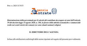 Contributi a fondo perduto città santuario: drastica riduzione per gli importi