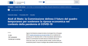 Aiuti di Stato Covid, proroga fino al 30 giugno 2022: verso un abbandono graduale di bonus e contributi