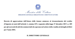 Tax credit librerie 2021, definiti beneficiari e importi: le istruzioni per utilizzare il credito d'imposta