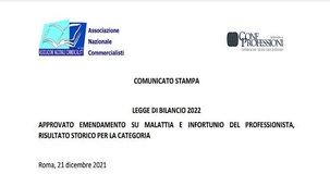 Malattia e infortunio del professionista nella Legge di Bilancio 2022: un traguardo per la categoria