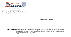 Bonus facciate: detrazione anche per i lavori effettuati solo su una parte dell'edificio