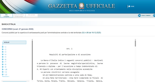 Concorso Banca d'Italia 2025: bando per 160 nuove assunzioni