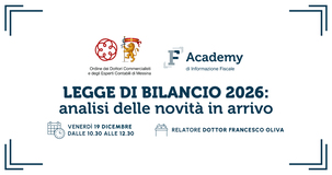 Legge di bilancio 2026: appuntamento a Messina per l'analisi delle novità