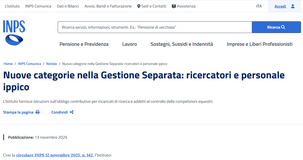 Gestione separata INPS, nuovi soggetti obbligati al versamento dei contributi