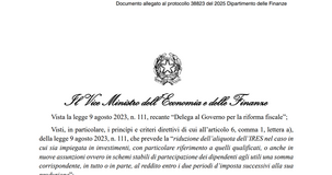IRES premiale, approvato il decreto attuativo: testo e relazione illustrativa