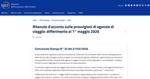 Proroga al 1° maggio per lo stop all'esonero dalle ritenute per le agenzie di viaggio