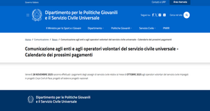 Servizio civile: in arrivo il nuovo pagamento 