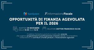 Opportunità di finanza agevolata per il 2026